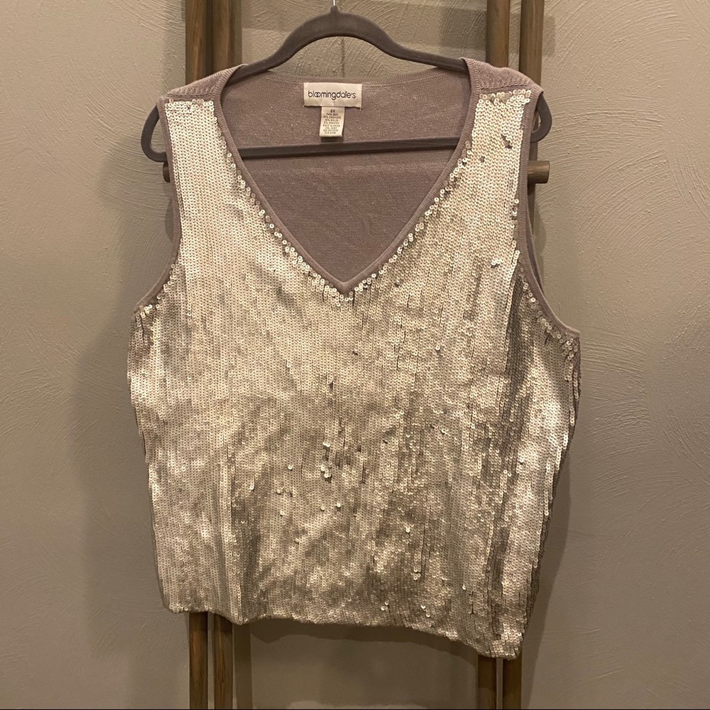Bloomingdales Sequin Silk & Cashmere Tann